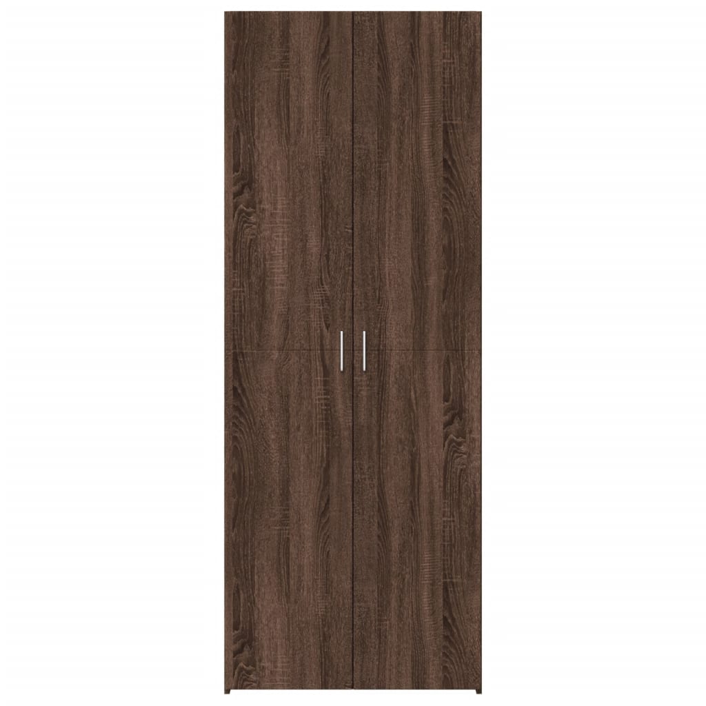 Highboard Brown Oak 70x42.5x185 cm Engineered Wood